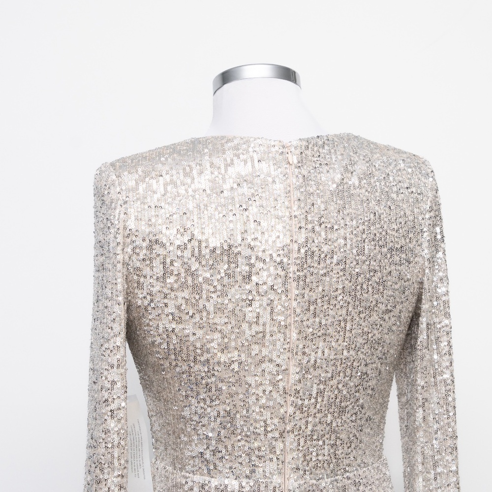 Eliza J -  Long‎ Sleeve Sequin Gown - Picture 13 of 14